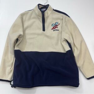 Unisex Dr. Seuss Jacket Half-Zip Pullover Fleece Thing 1 Thing 2 Cat In The Hat